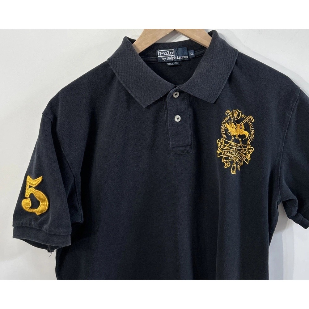 Mens Vintage Polo Ralph Lauren Stampede International Challenge Polo USA L/XL - Picture 2 of 6